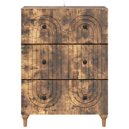 Drawer Cabinet Smoked Oak 66 x 34.5 x 90 cm Engineered Wood