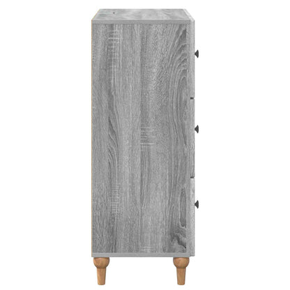 Drawer Cabinet Grey Sonoma 66 x 34.5 x 90 cm Engineered Wood