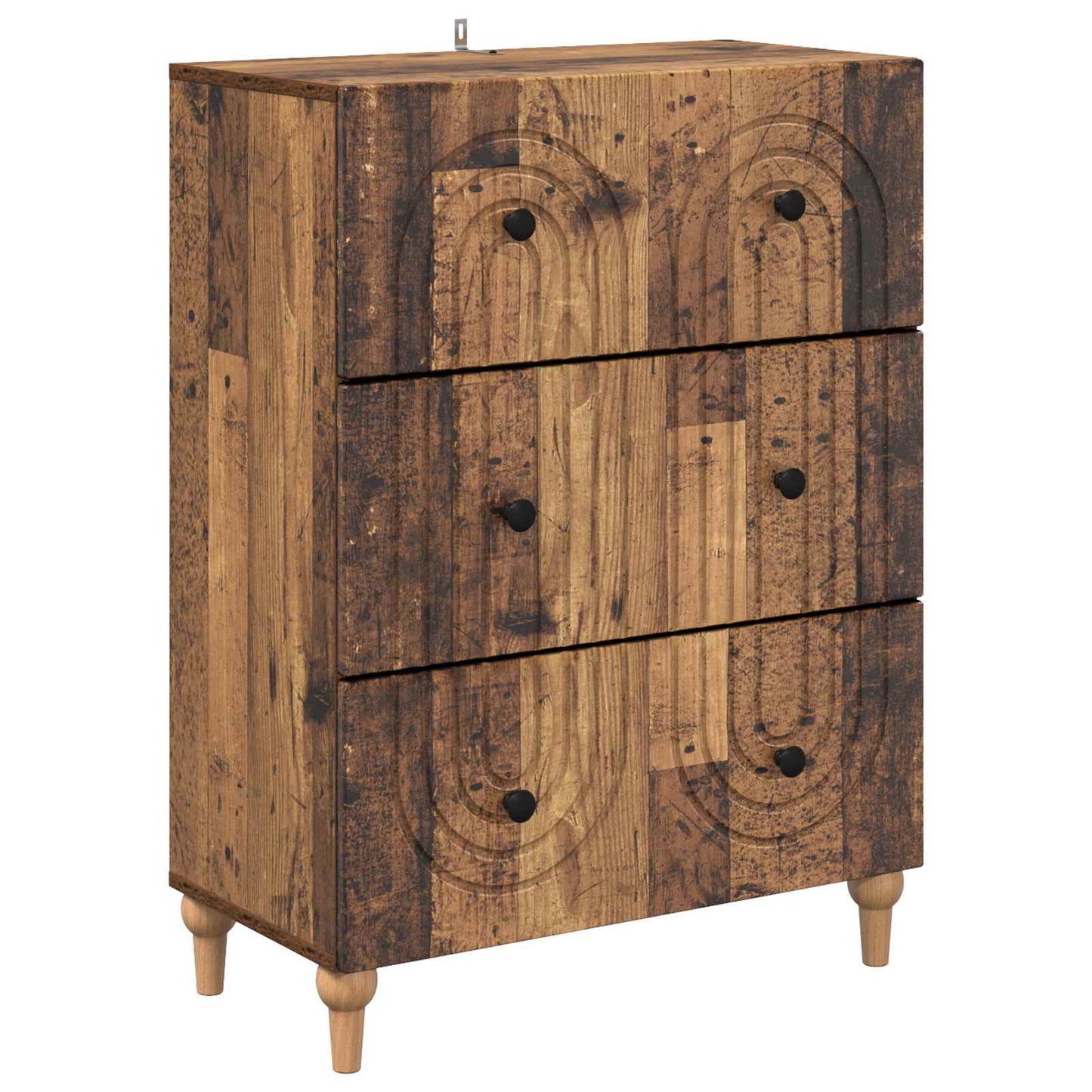 Drawer Cabinet Old Wood 66 x 34.5 x 90 cm Engineered Wood