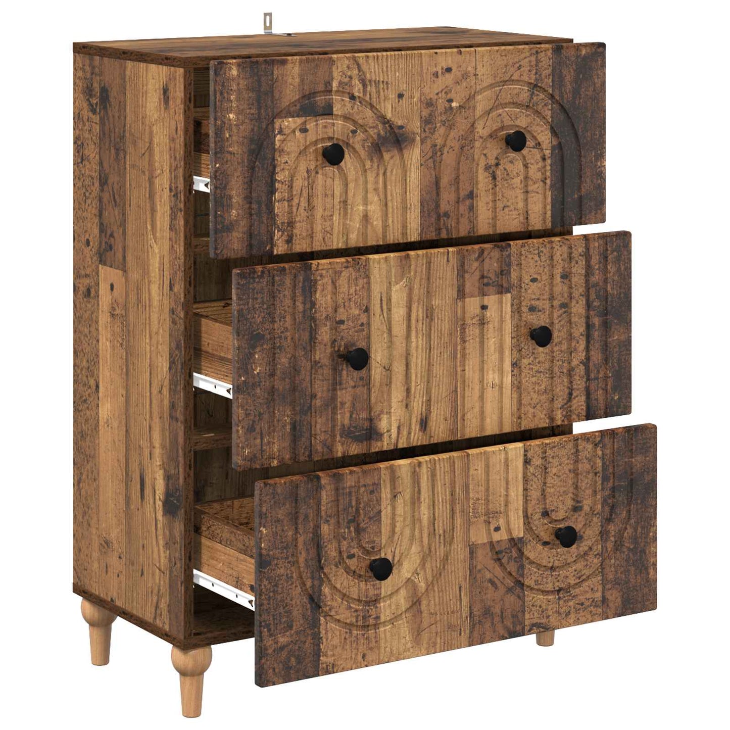 Drawer Cabinet Old Wood 66 x 34.5 x 90 cm Engineered Wood