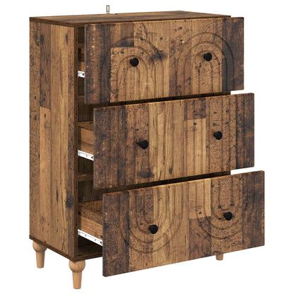 Drawer Cabinet Old Wood 66 x 34.5 x 90 cm Engineered Wood