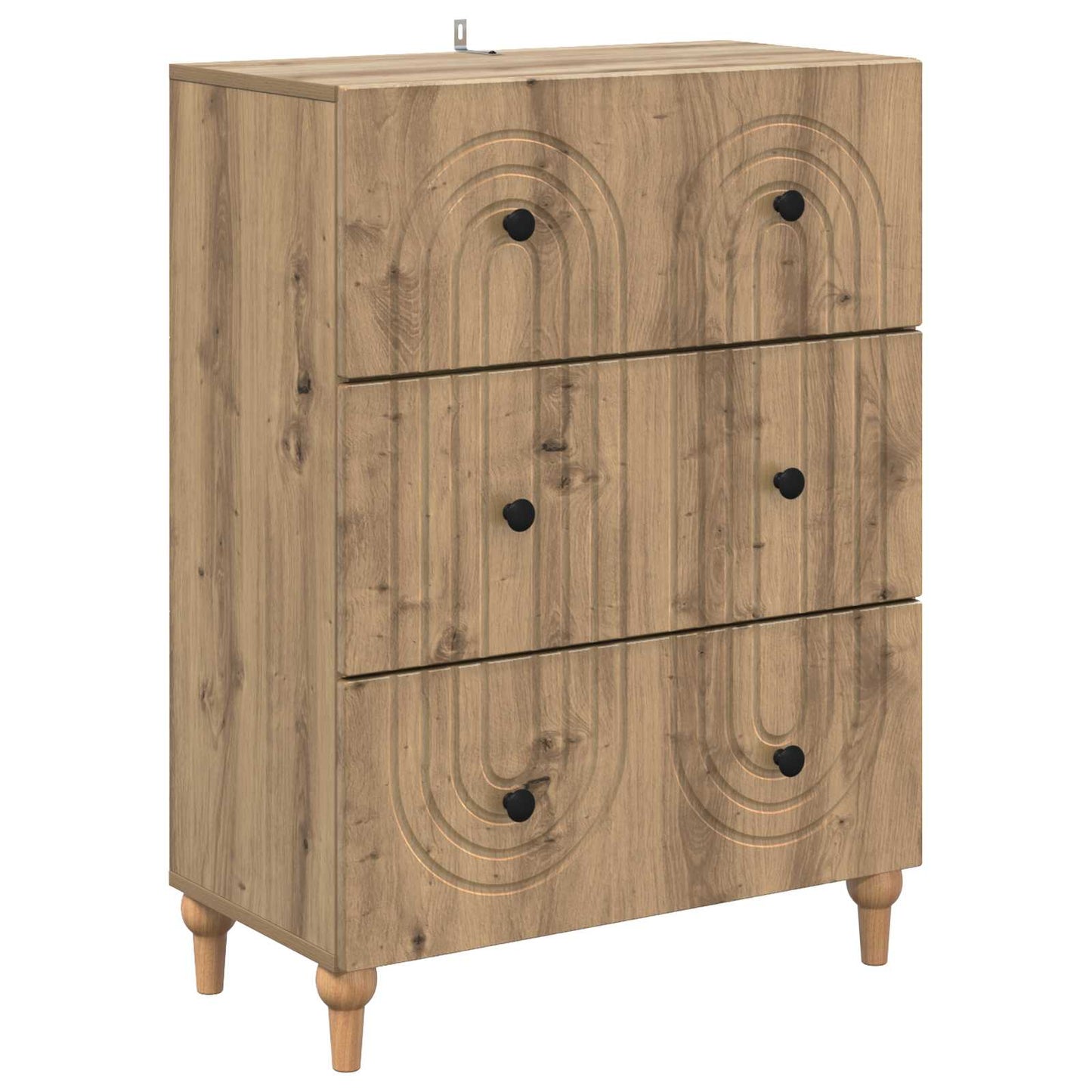 Drawer Cabinet 66 x 34.5 x 90 cm Engineered Wood Artisan Oak