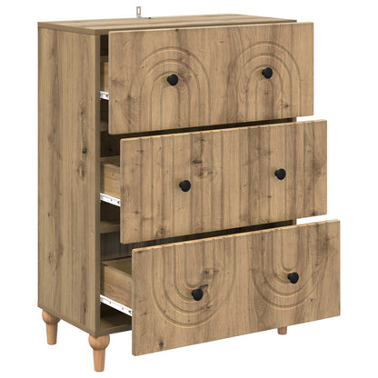 Drawer Cabinet Artisan Oak 66 x 34.5 x 90 cm Engineered Wood