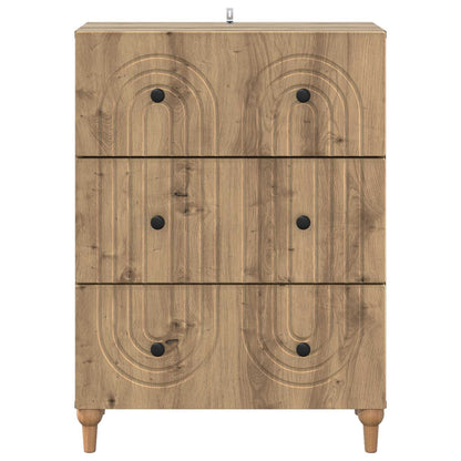 Drawer Cabinet Artisan Oak 66 x 34.5 x 90 cm Engineered Wood