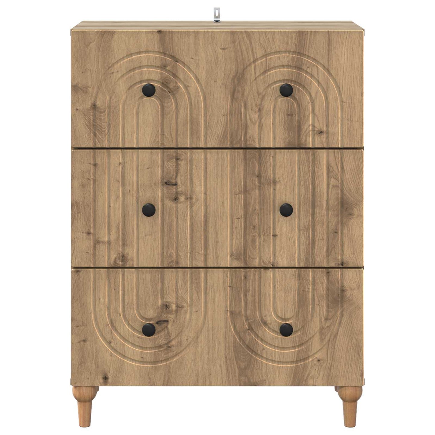 Drawer Cabinet 66 x 34.5 x 90 cm Engineered Wood Artisan Oak