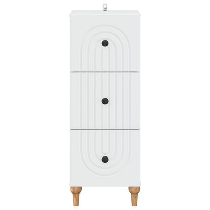 Drawer Cabinet White 33 x 34.5 x 90 cm Engineered Wood