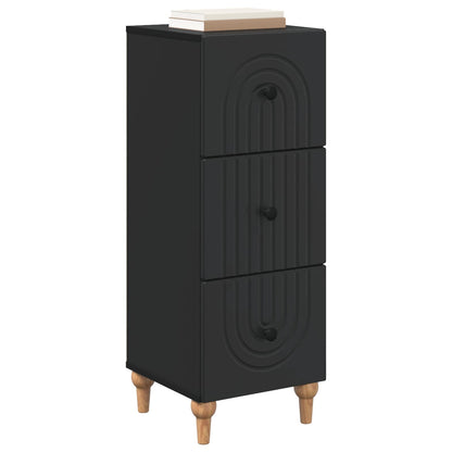 Drawer Cabinet Black 33 x 34.5 x 90 cm Engineered Wood