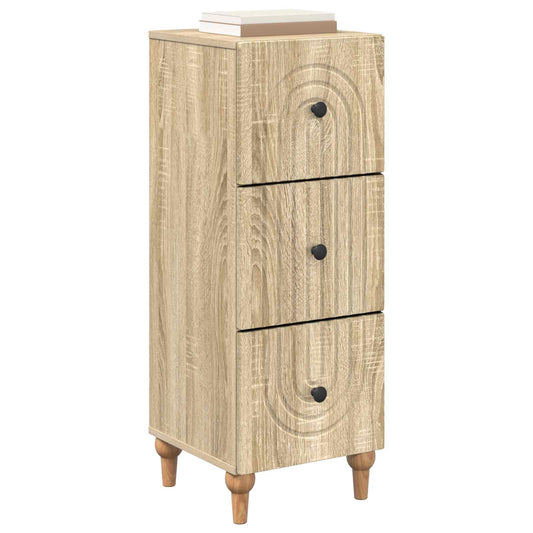 Drawer Cabinet Sonoma Oak 33 x 34.5 x 90 cm Engineered Wood