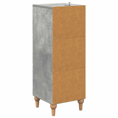 Drawer Cabinet Concrete Grey 33 x 34.5 x 90 cm Engineered Wood