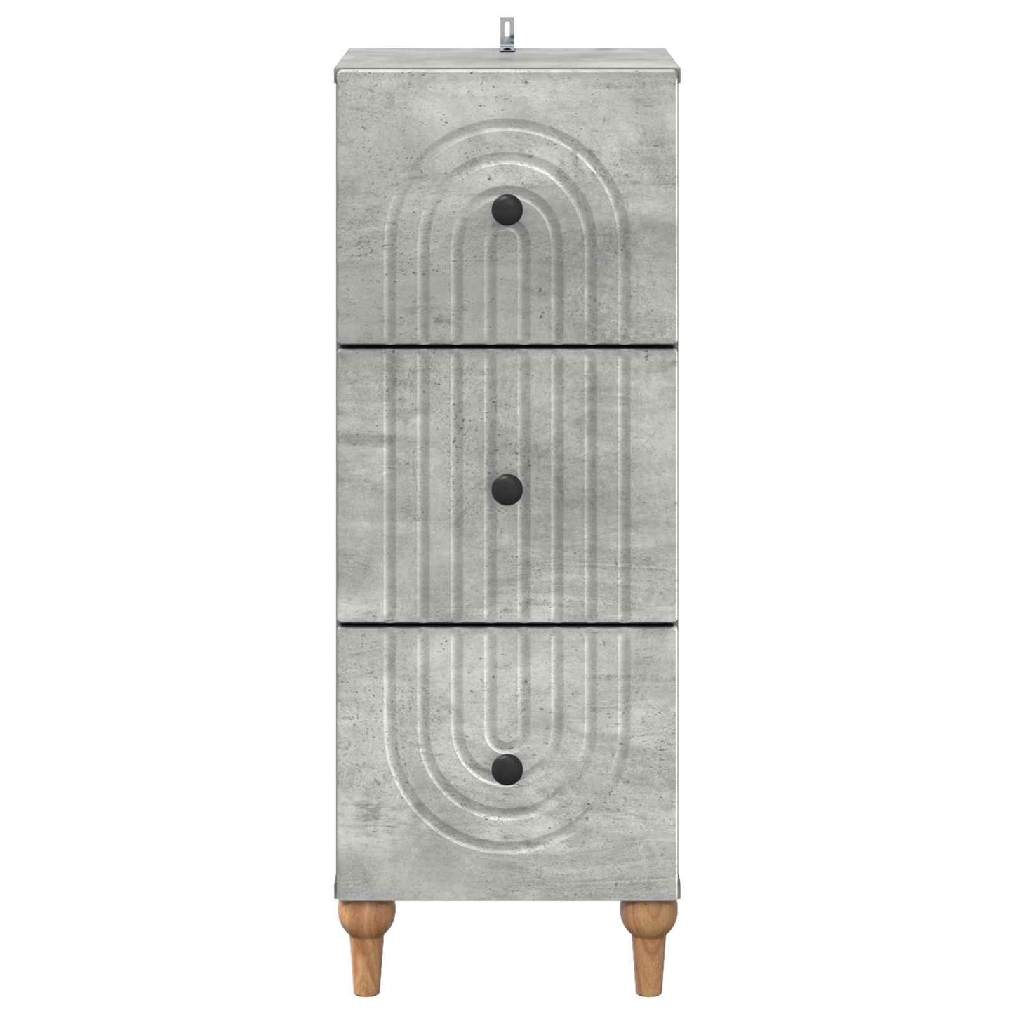 Drawer Cabinet Concrete Grey 33 x 34.5 x 90 cm Engineered Wood