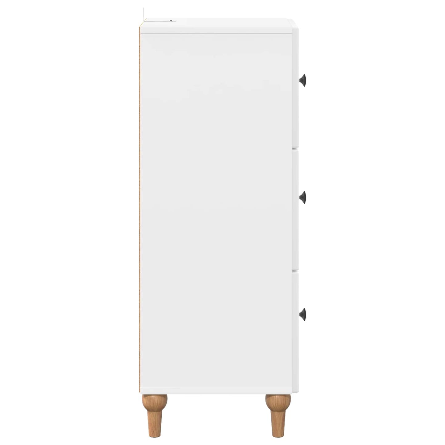 Drawer Cabinet High Gloss White 33 x 34.5 x 90 cm