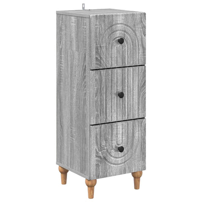 Drawer Cabinet 33 x 34.5 x 90 cm Engineered Wood Grey Sonoma