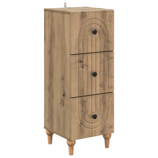 Drawer Cabinet Artisan Oak 33 x 34.5 x 90 cm Engineered Wood
