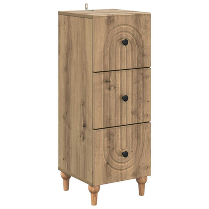 Drawer Cabinet 33 x 34.5 x 90 cm Engineered Wood Artisan Oak