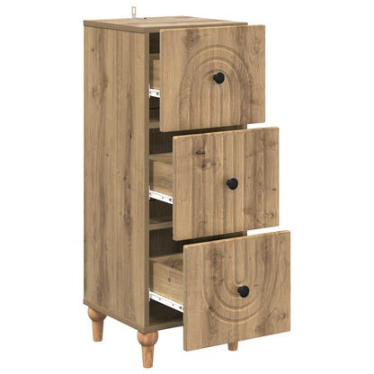 Drawer Cabinet 33 x 34.5 x 90 cm Engineered Wood Artisan Oak