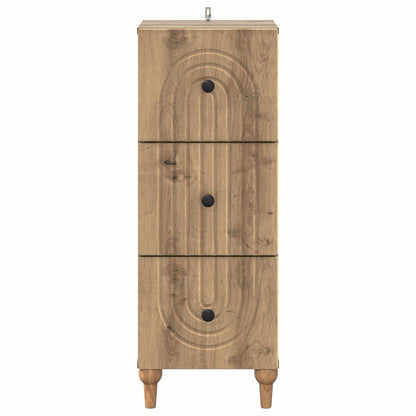 Drawer Cabinet 33 x 34.5 x 90 cm Engineered Wood Artisan Oak