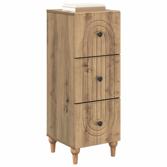 Drawer Cabinet Artisan Oak 33 x 34.5 x 90 cm Engineered Wood