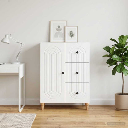 Sideboard with Drawer White 66 x 34.5 x 90 cm Engineered Wood