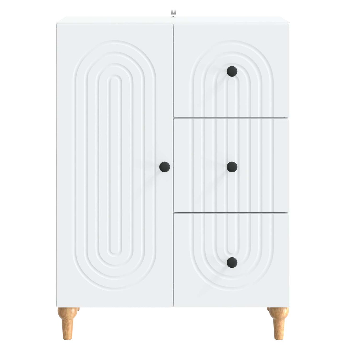 Sideboard with Drawer White 66 x 34.5 x 90 cm Engineered Wood