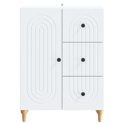 Sideboard with Drawer White 66 x 34.5 x 90 cm Engineered Wood