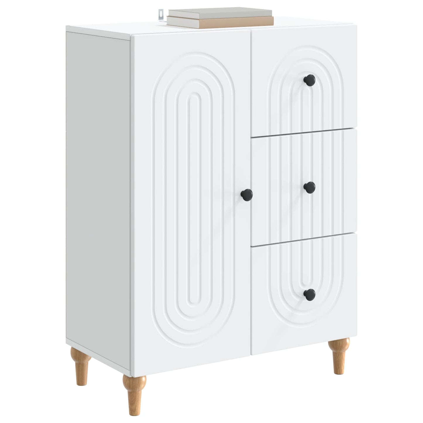 Sideboard with Drawer White 66 x 34.5 x 90 cm Engineered Wood