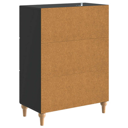 Sideboard with Drawer Black 66 x 34.5 x 90 cm Engineered Wood