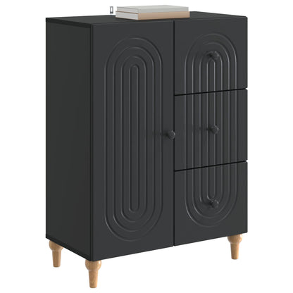 Sideboard with Drawer Black 66 x 34.5 x 90 cm Engineered Wood