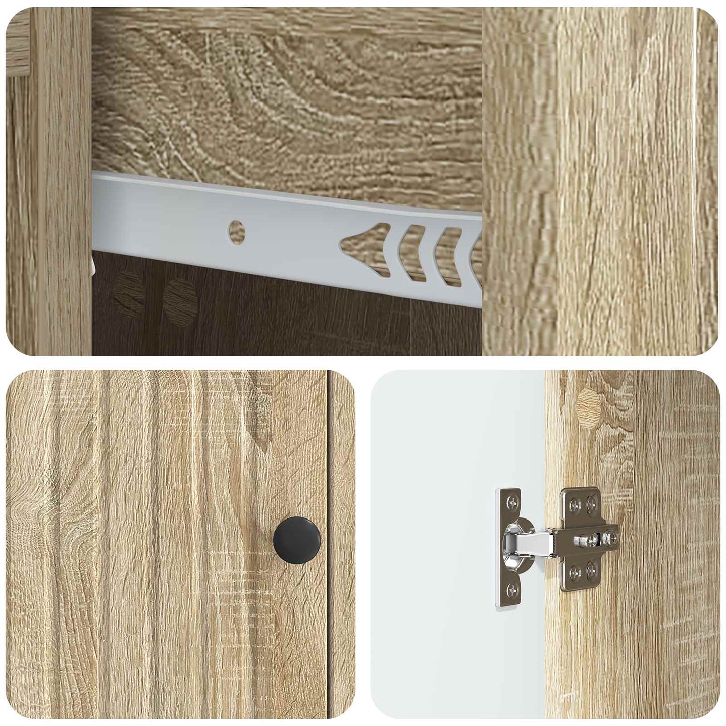 Sideboard Sonoma Oak 66 x 34.5 x 90 cm Engineered Wood