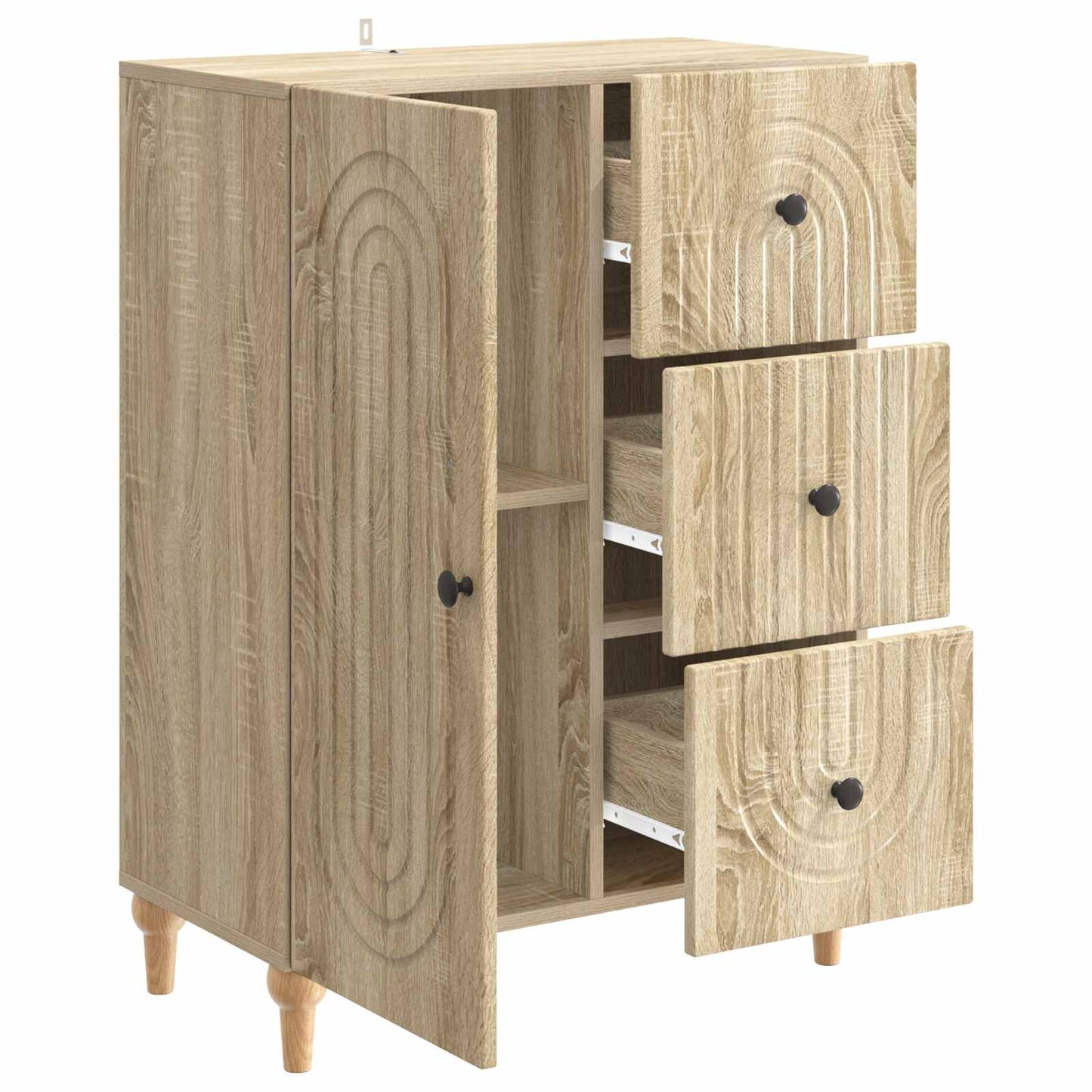Sideboard Sonoma Oak 66 x 34.5 x 90 cm Engineered Wood