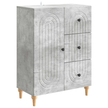 Sideboard Concrete Grey 66 x 34.5 x 90 cm Engineered Wood