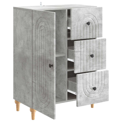 Sideboard Concrete Grey 66 x 34.5 x 90 cm Engineered Wood