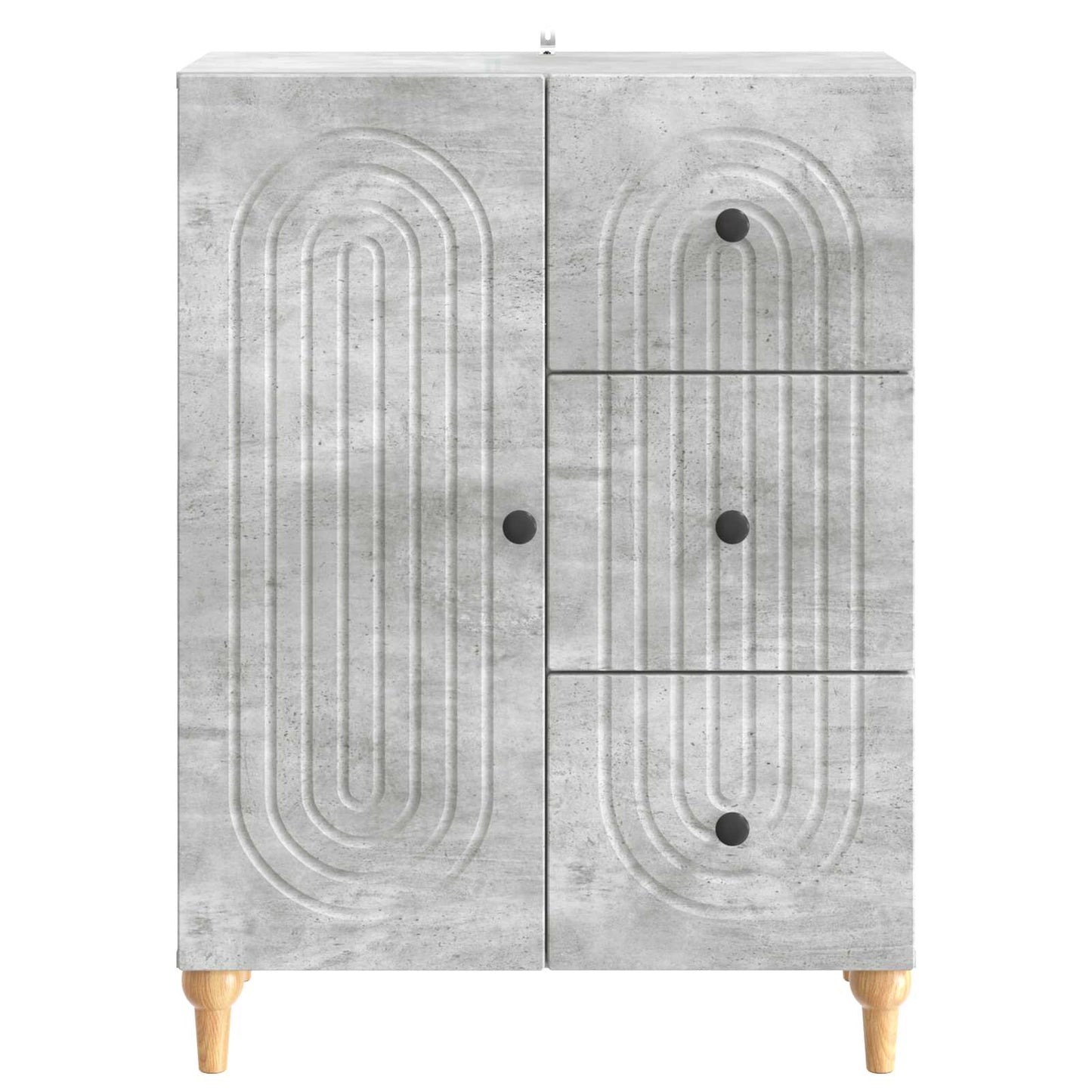 Sideboard Concrete Grey 66 x 34.5 x 90 cm Engineered Wood