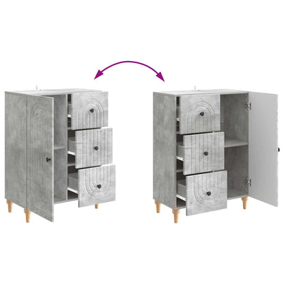 Sideboard Concrete Grey 66 x 34.5 x 90 cm Engineered Wood