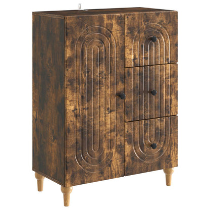 Sideboard Smoked Oak 66 x 34.5 x 90 cm Engineered Wood
