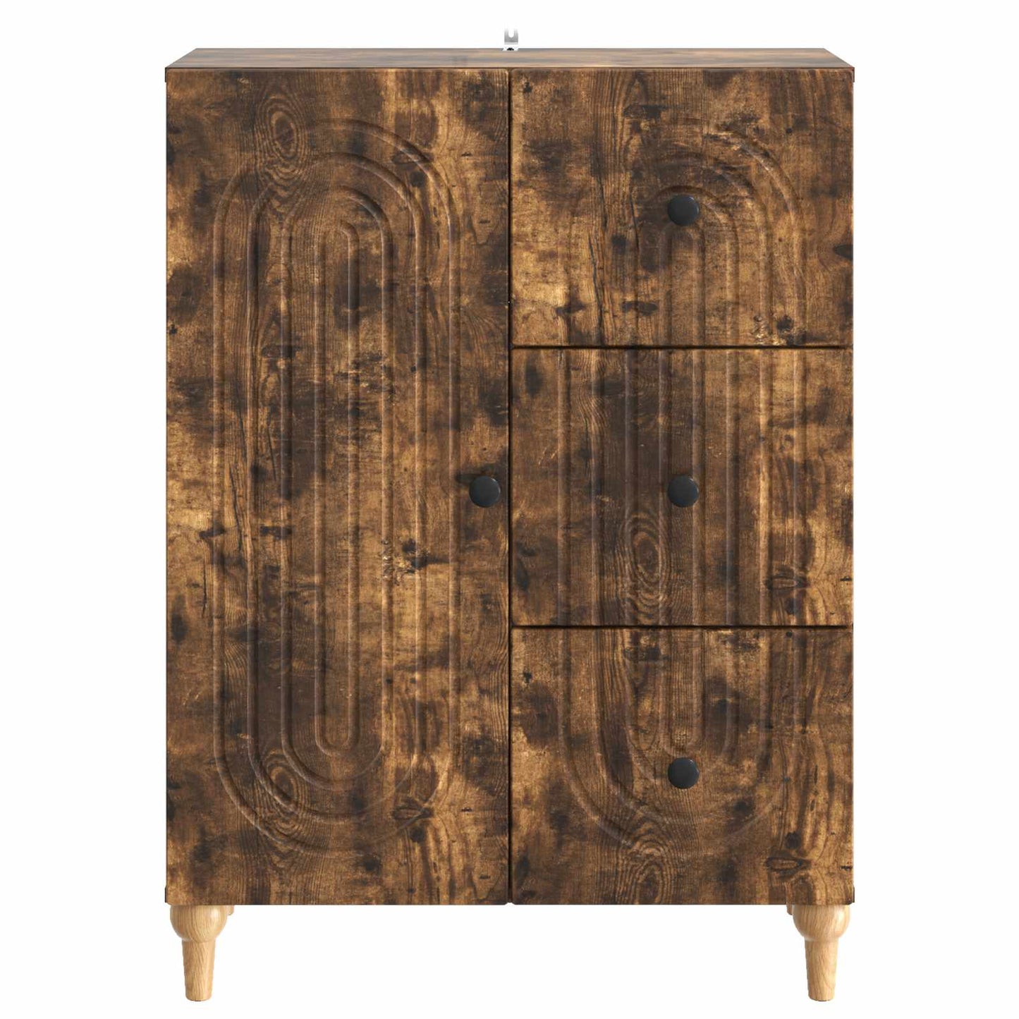 Sideboard Smoked Oak 66 x 34.5 x 90 cm Engineered Wood