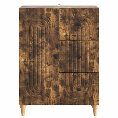 Sideboard Smoked Oak 66 x 34.5 x 90 cm Engineered Wood