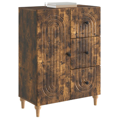 Sideboard Smoked Oak 66 x 34.5 x 90 cm Engineered Wood