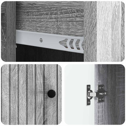 Sideboard Grey Sonoma 66 x 34.5 x 90 cm Engineered Wood
