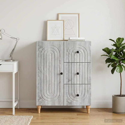 Sideboard Grey Sonoma 66 x 34.5 x 90 cm Engineered Wood