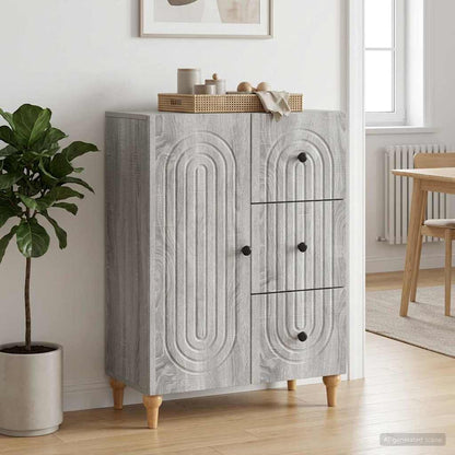 Sideboard Grey Sonoma 66 x 34.5 x 90 cm Engineered Wood