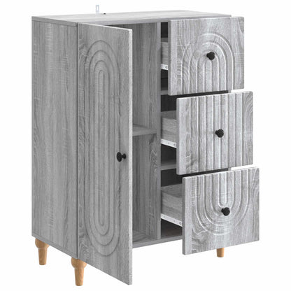 Sideboard Grey Sonoma 66 x 34.5 x 90 cm Engineered Wood