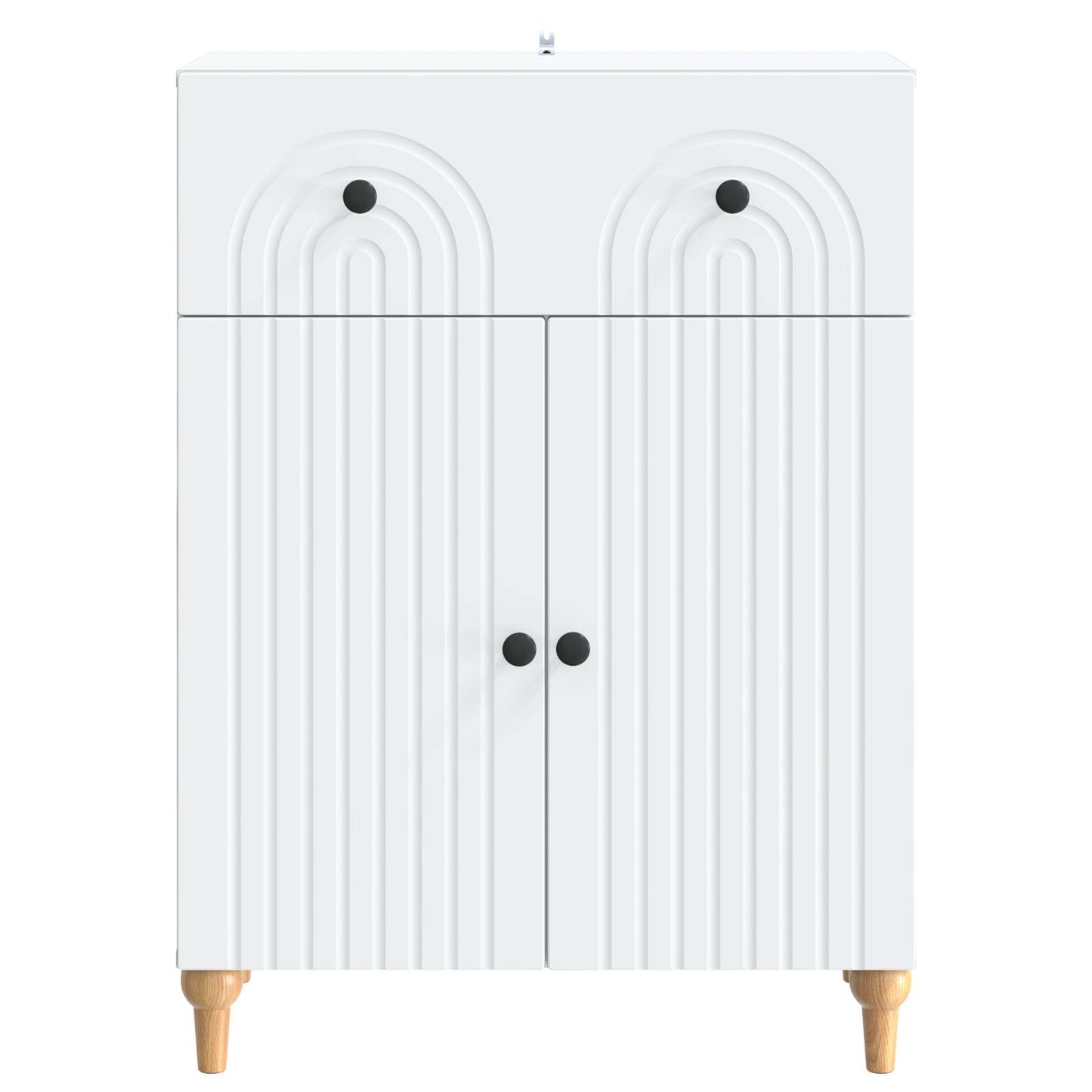 Sideboard with Drawer White 66 x 34.5 x 90 cm Engineered Wood