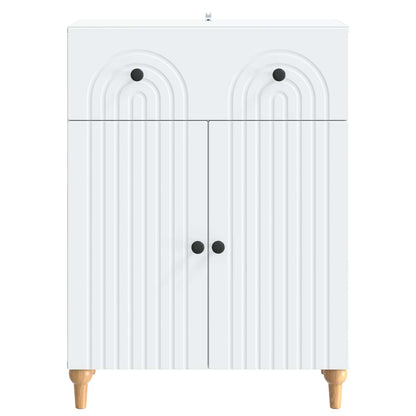 Sideboard with Drawer White 66 x 34.5 x 90 cm Engineered Wood