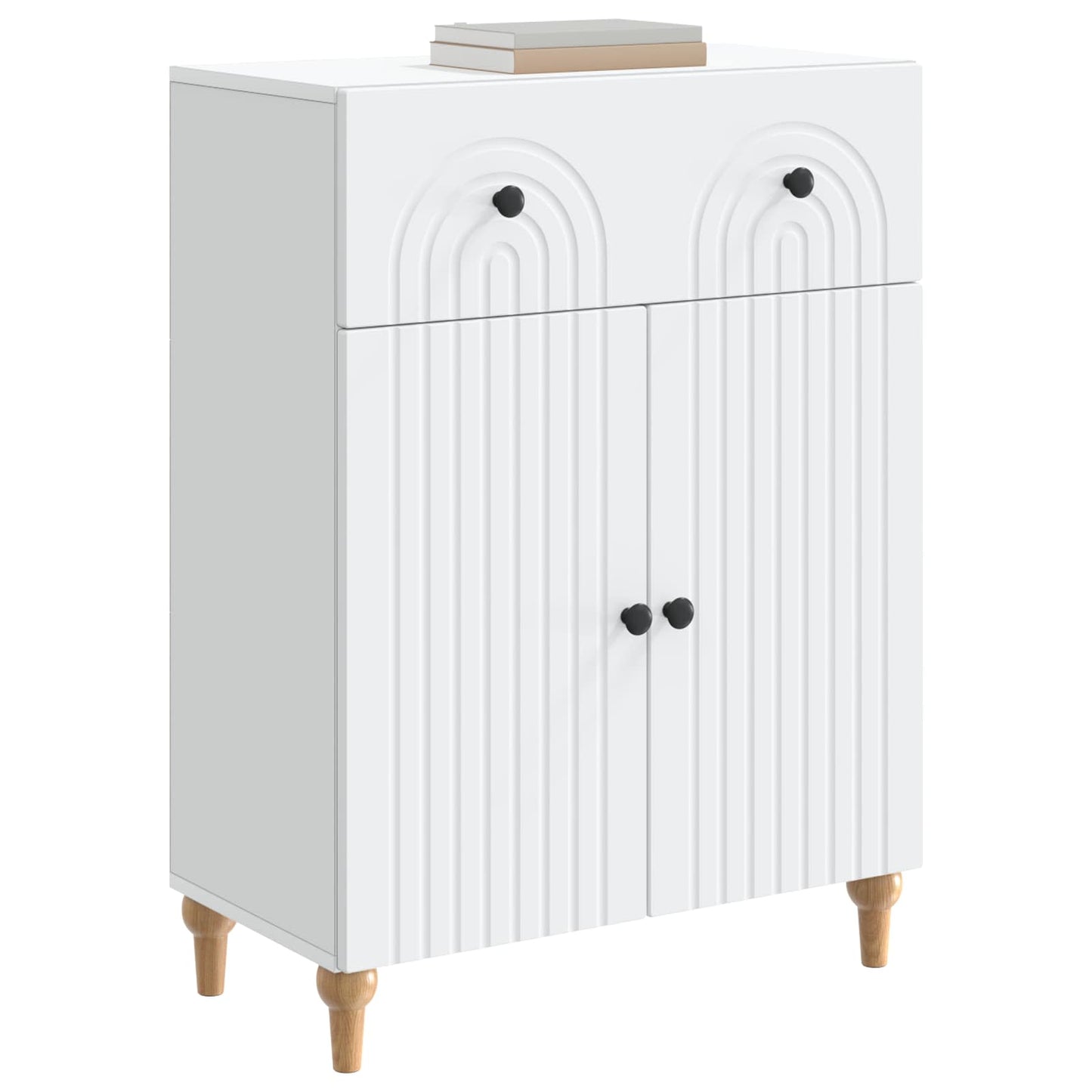 Sideboard with Drawer White 66 x 34.5 x 90 cm Engineered Wood