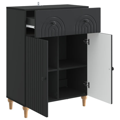 Sideboard with Drawer Black 66 x 34.5 x 90 cm Engineered Wood
