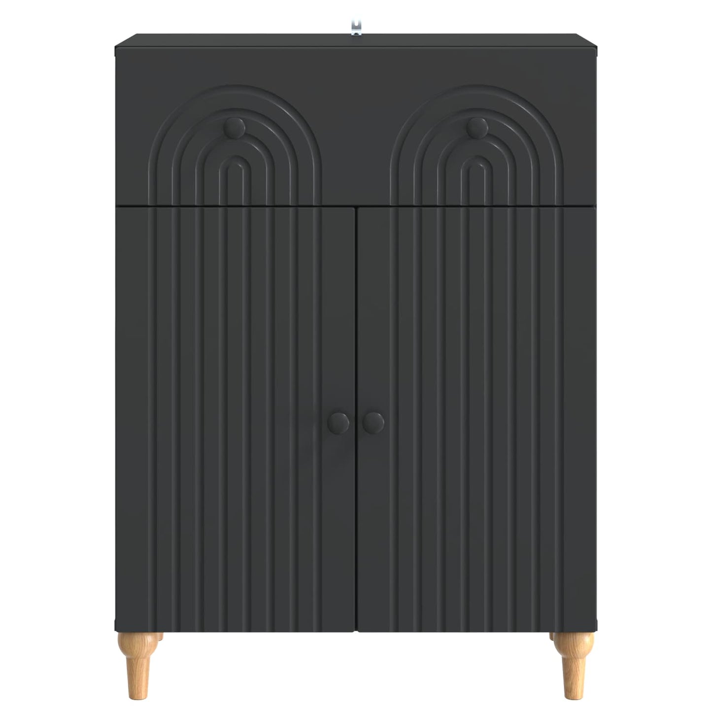 Sideboard with Drawer Black 66 x 34.5 x 90 cm Engineered Wood