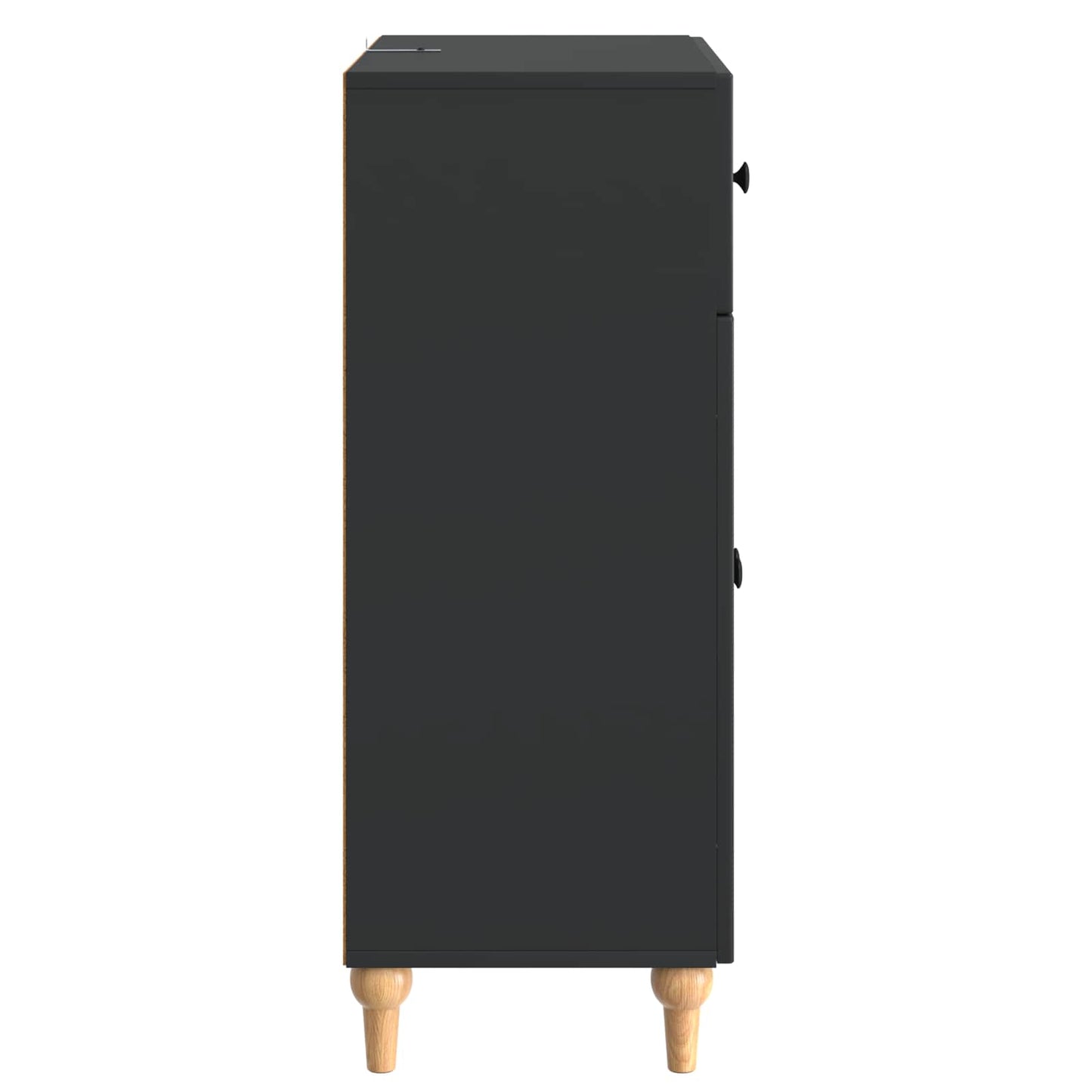 Sideboard with Drawer Black 66 x 34.5 x 90 cm Engineered Wood
