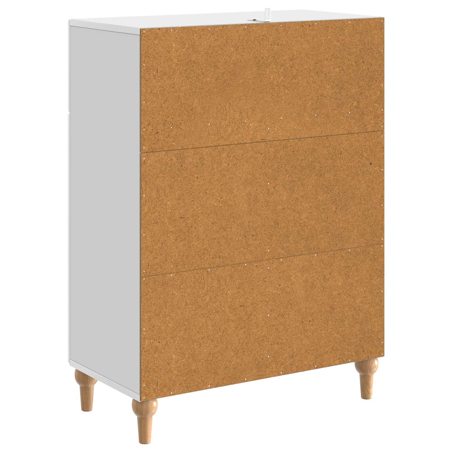 Sideboard High Gloss White 66 x 34.5 x 90 cm Engineered Wood