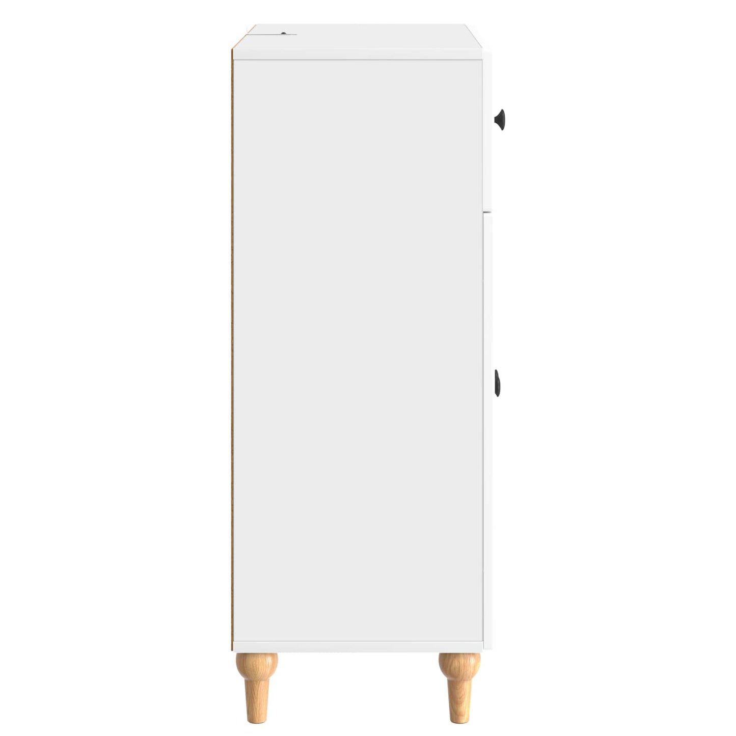 Sideboard High Gloss White 66 x 34.5 x 90 cm Engineered Wood