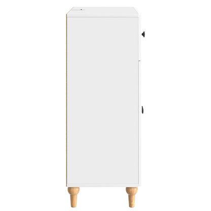 Sideboard High Gloss White 66 x 34.5 x 90 cm Engineered Wood